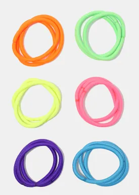 18 Piece Colorful Hair Ties