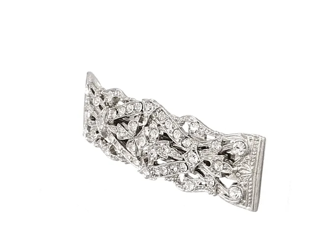 Opulent Crystal-Clear Multi-Bar Bridal Barrette - 1928 Essentials Collection