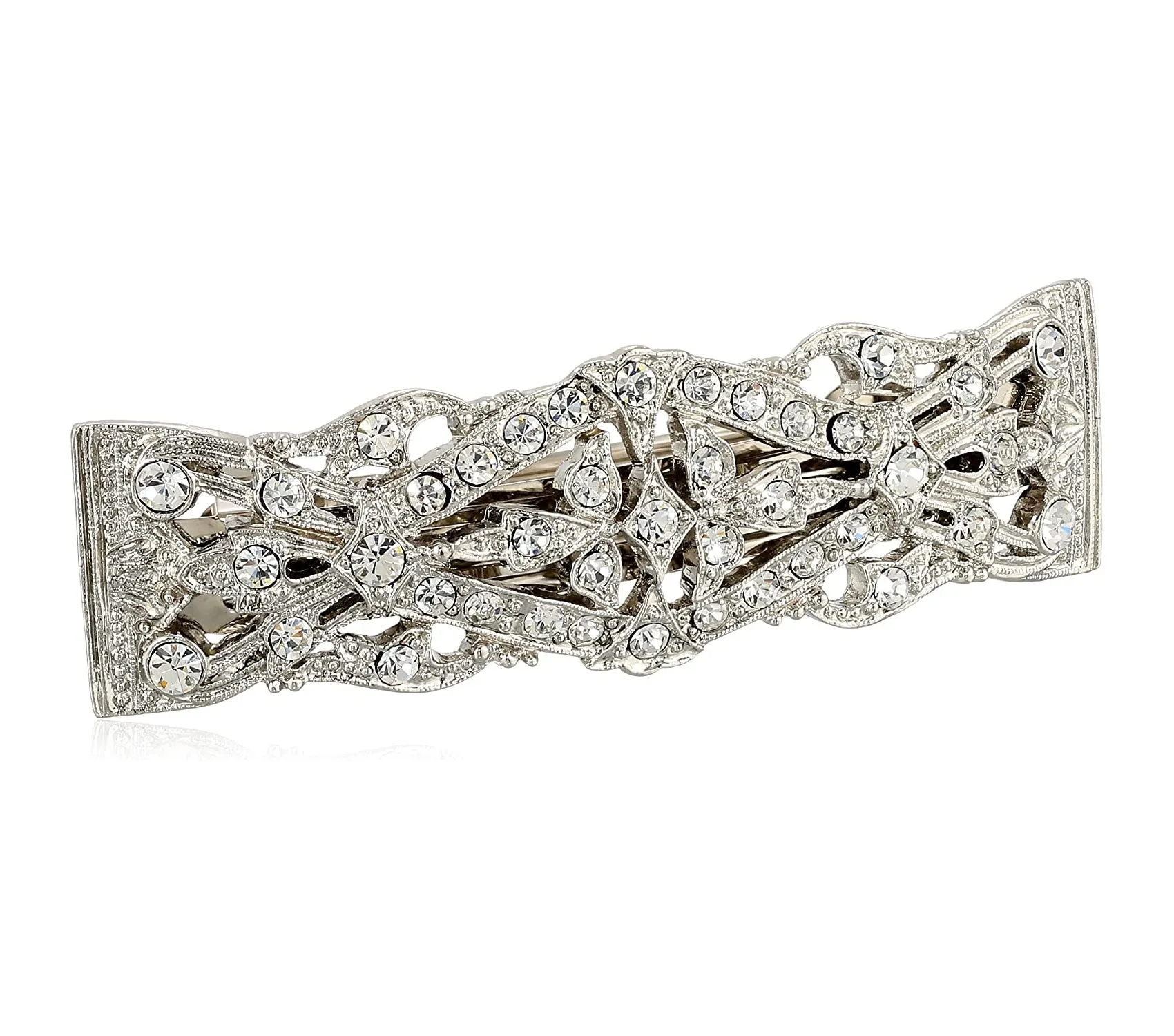 Opulent Crystal-Clear Multi-Bar Bridal Barrette - 1928 Essentials Collection