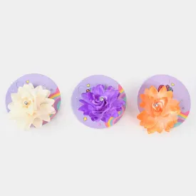 3PCs Girls Flower Hair Pin