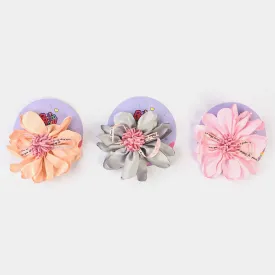 3PCs Girls Flower Hair Pin