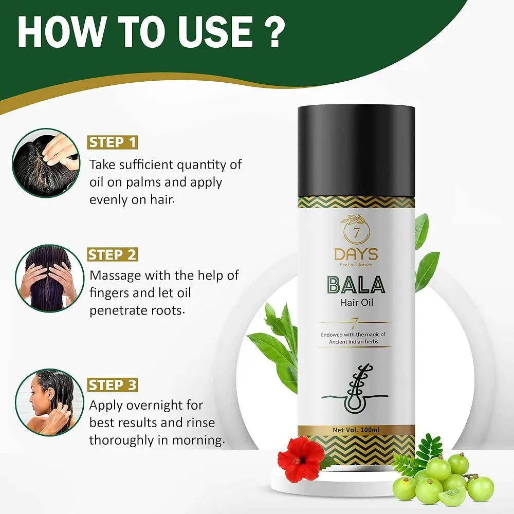 7 Days Bala Hair Oil For Promotes Hair Growth