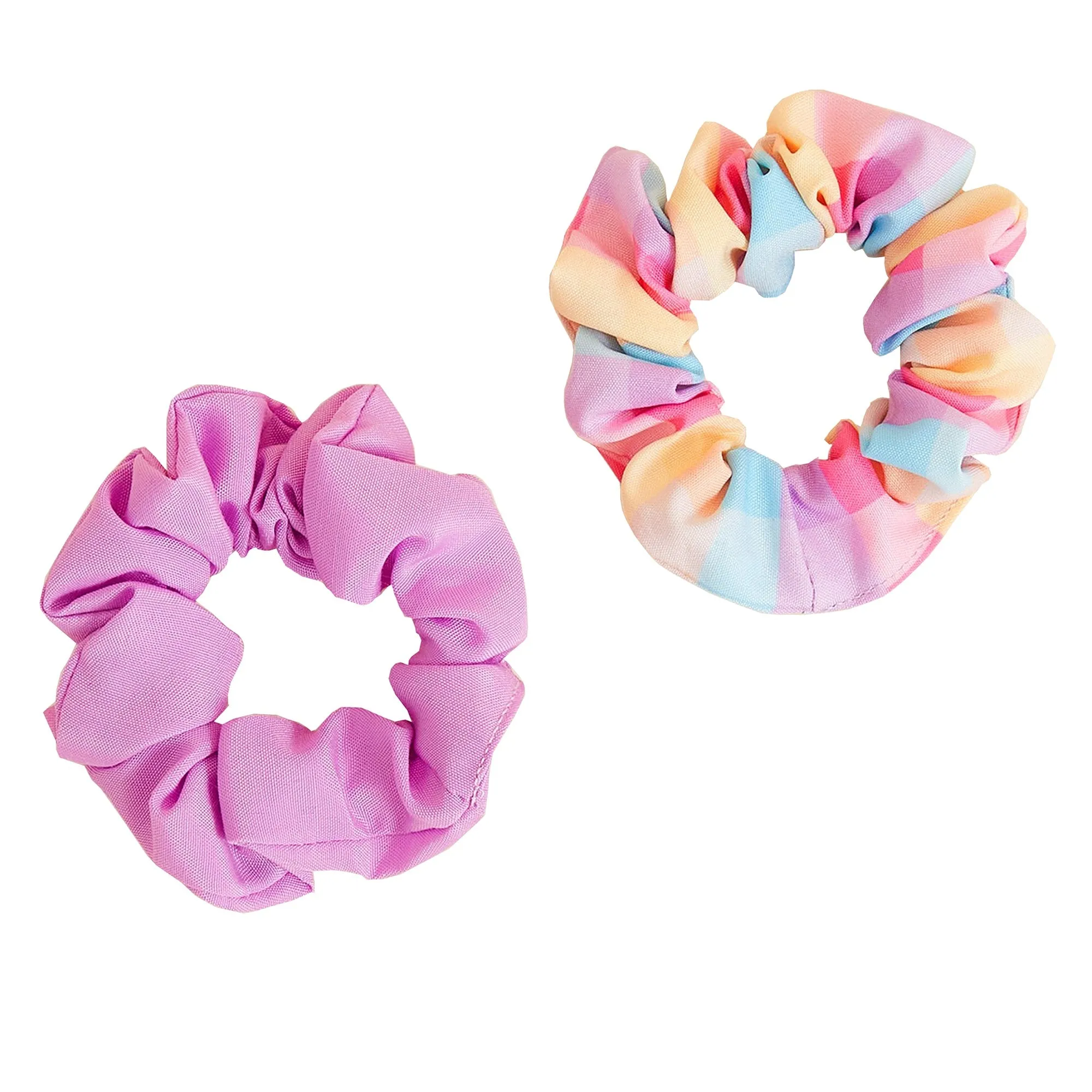 Accessorize London Girl's  2 X Check Scrunchie Pack