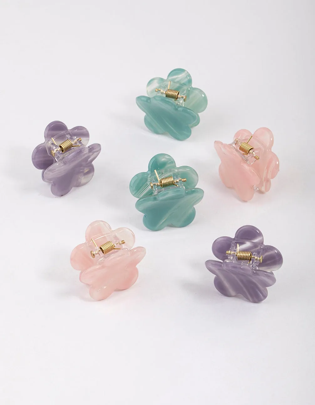 Acrylic Butterfly Flower Claw Clip 4-Pack