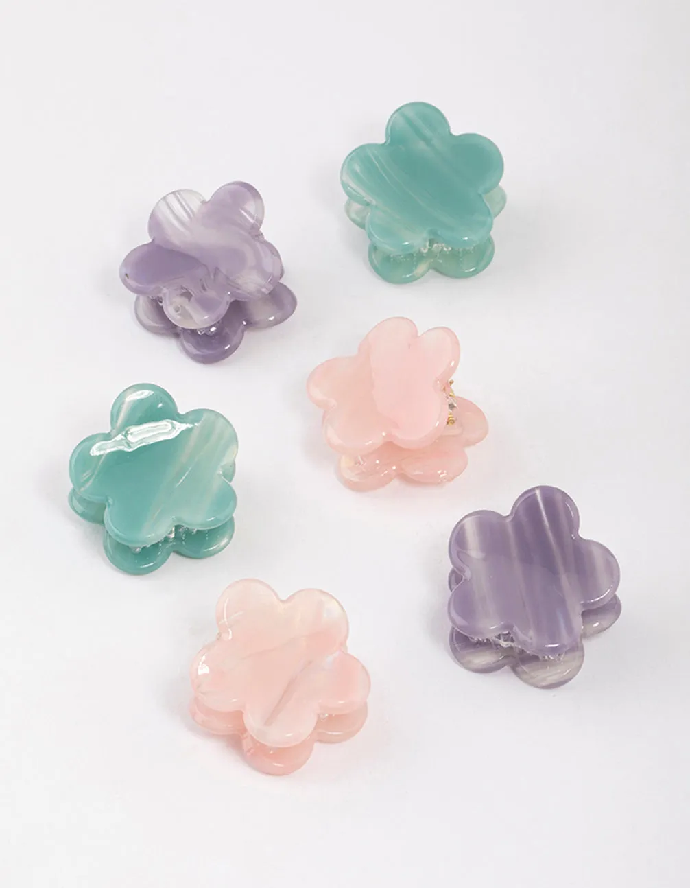 Acrylic Butterfly Flower Claw Clip 4-Pack