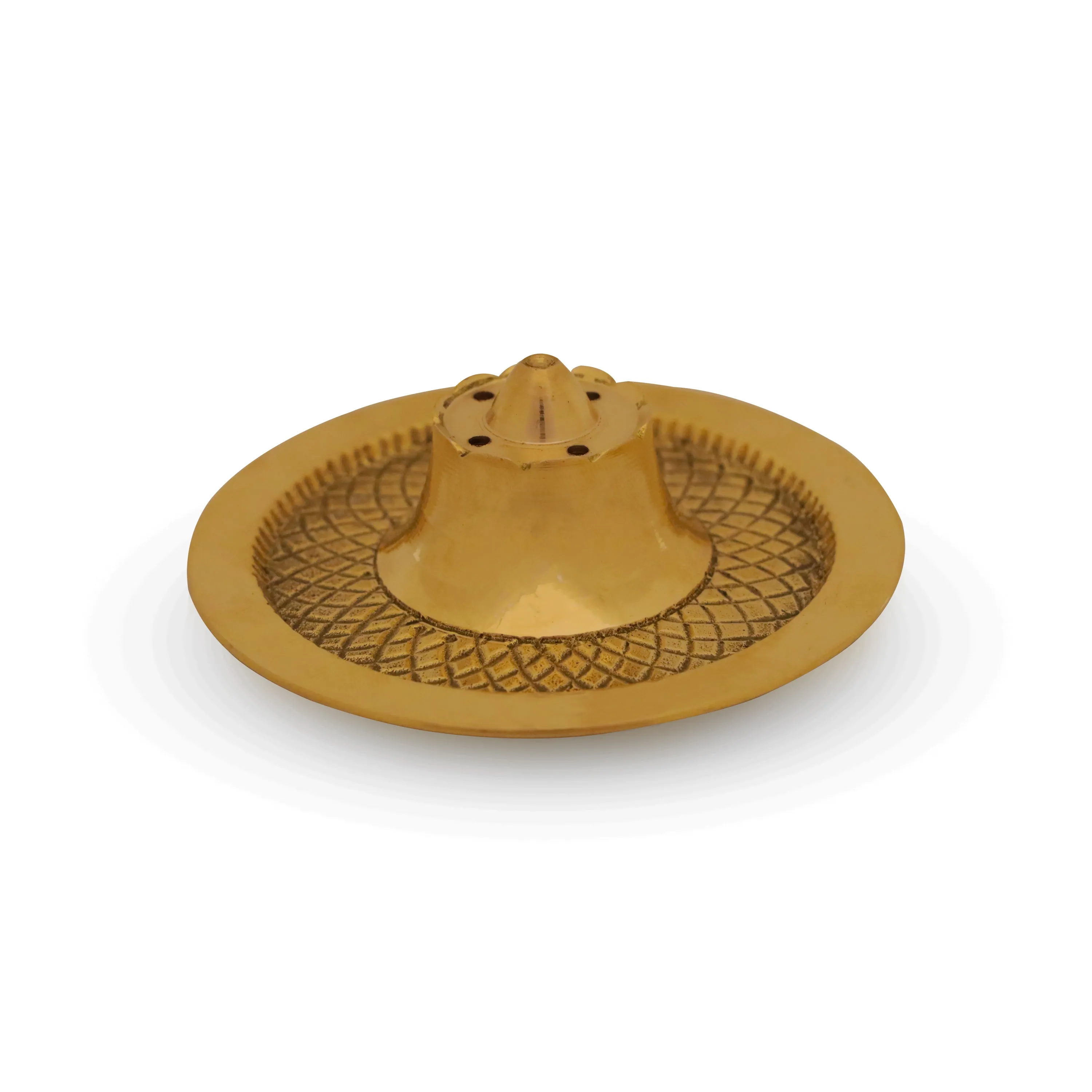 Agarbatti Stand - 1.5 x 3 Inches | Incense Stick Stand with Plate/ Agarbatti Holder/ Brass Agarbatti Stand for Pooja