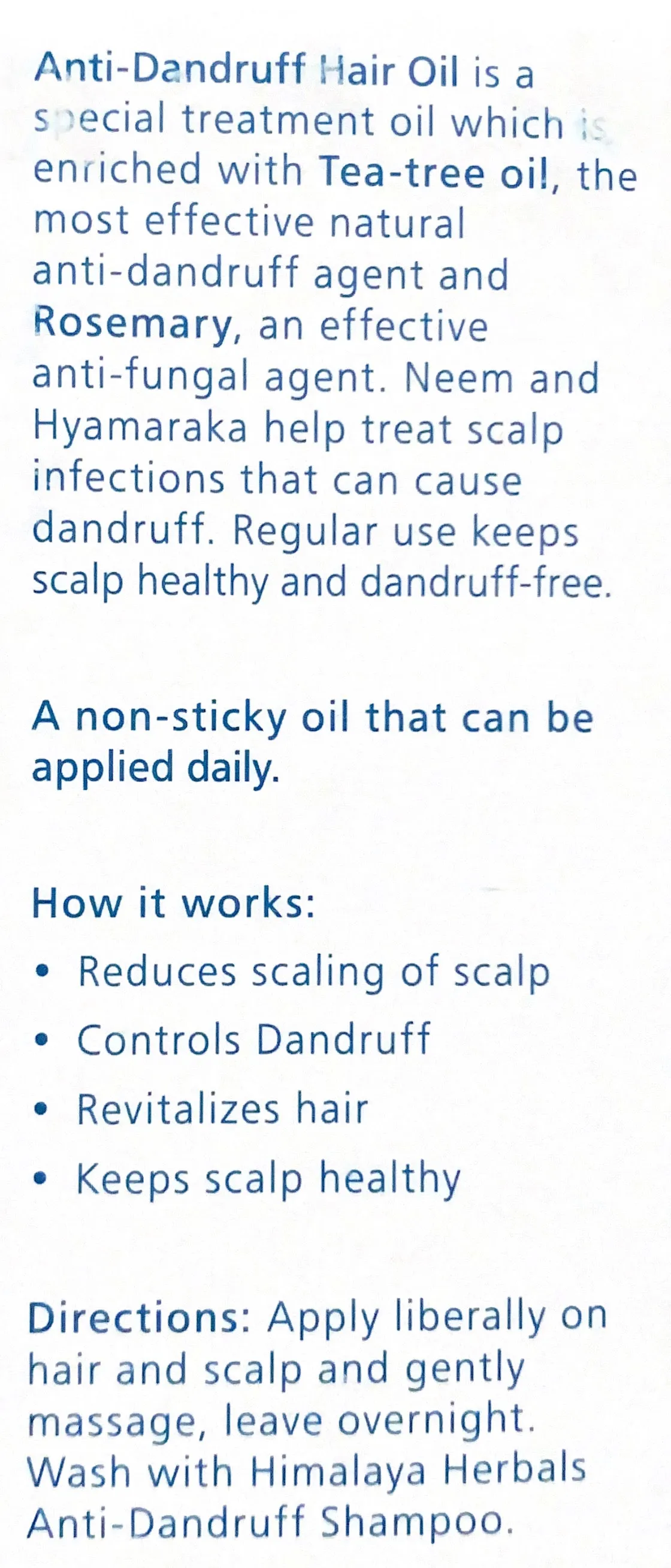 Anti-Dandruff Hair Oil