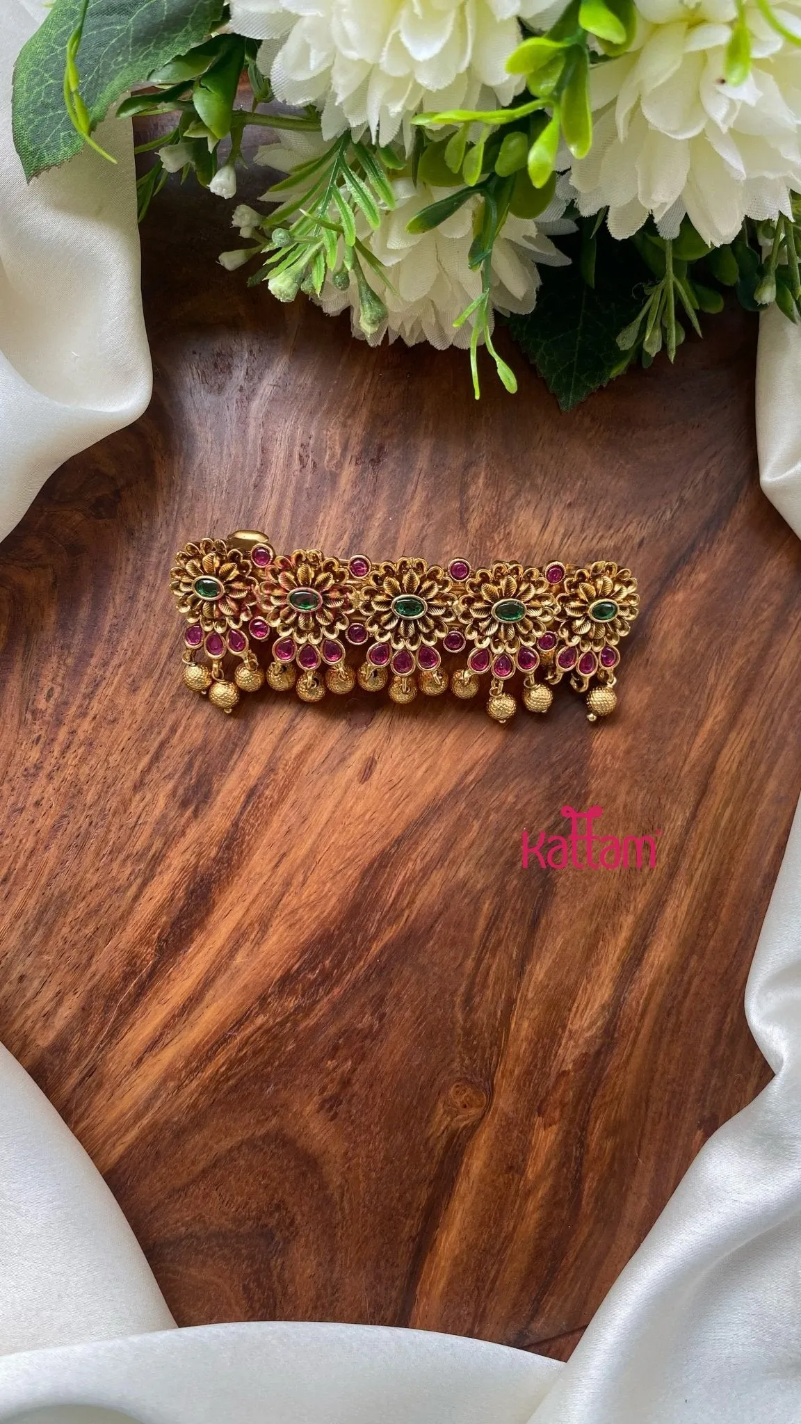 Antique Matte Floral Hair Clip