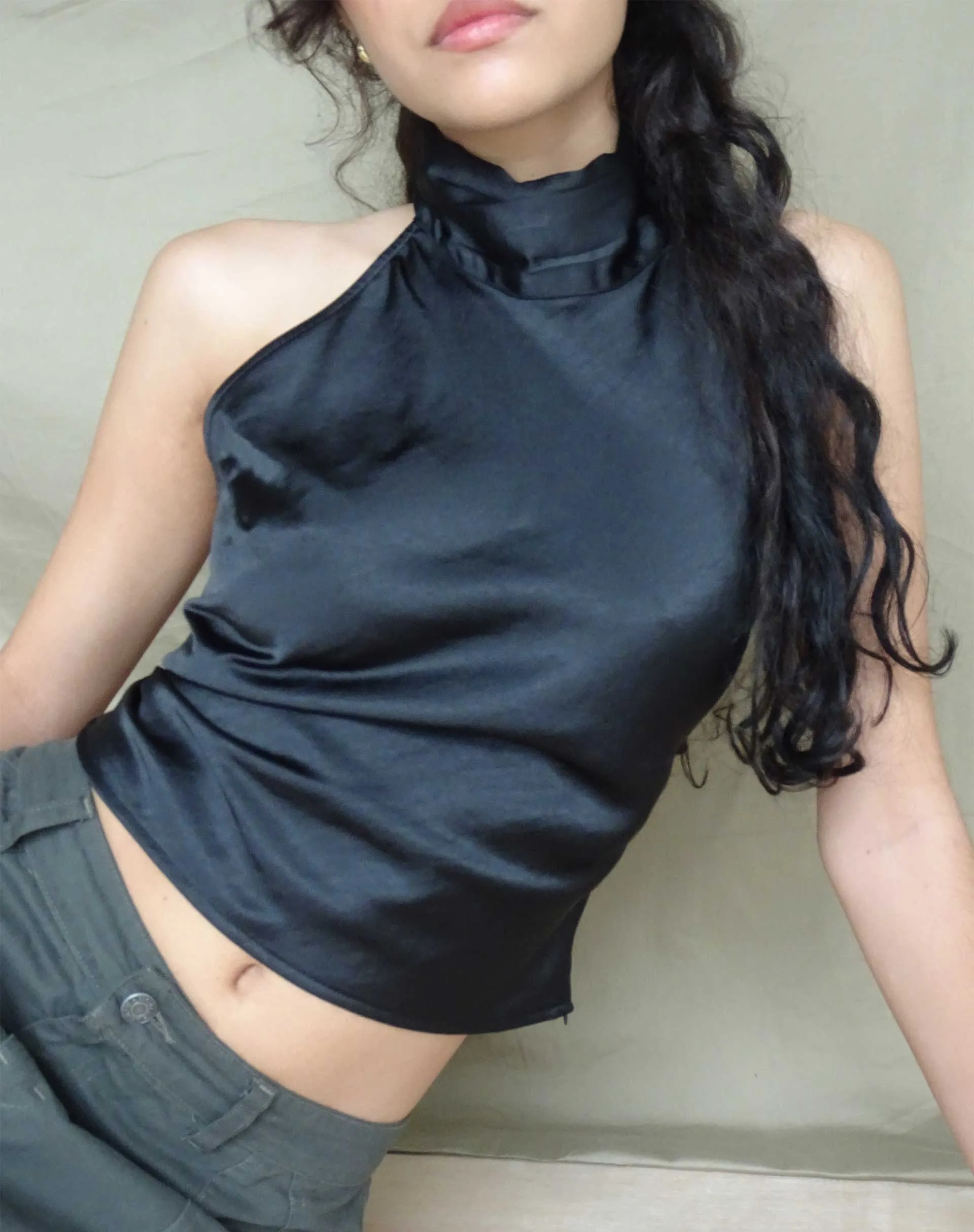 Ataina Top in Satin Black