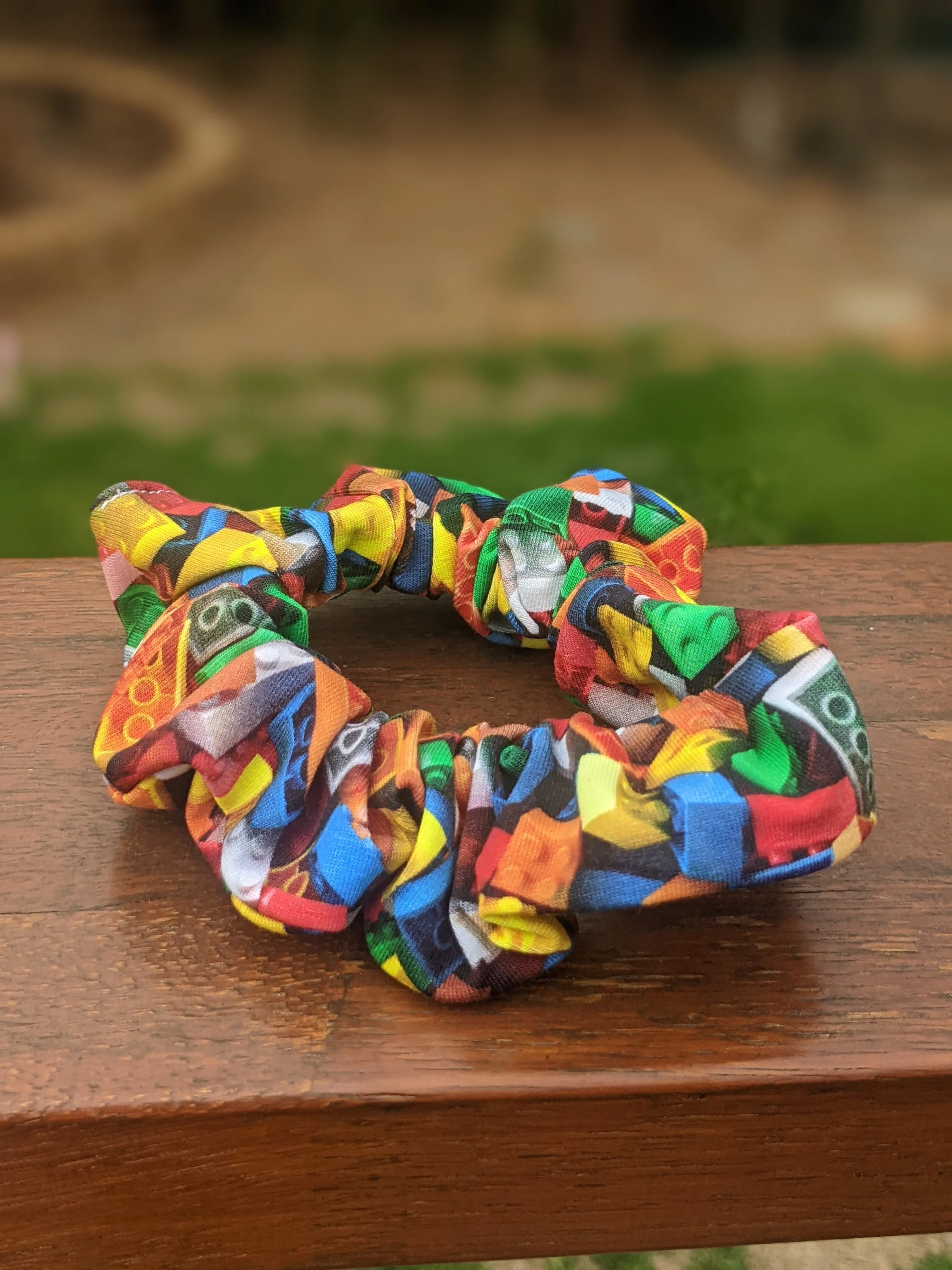 Australian made Scrunchie - (Building Blocks)