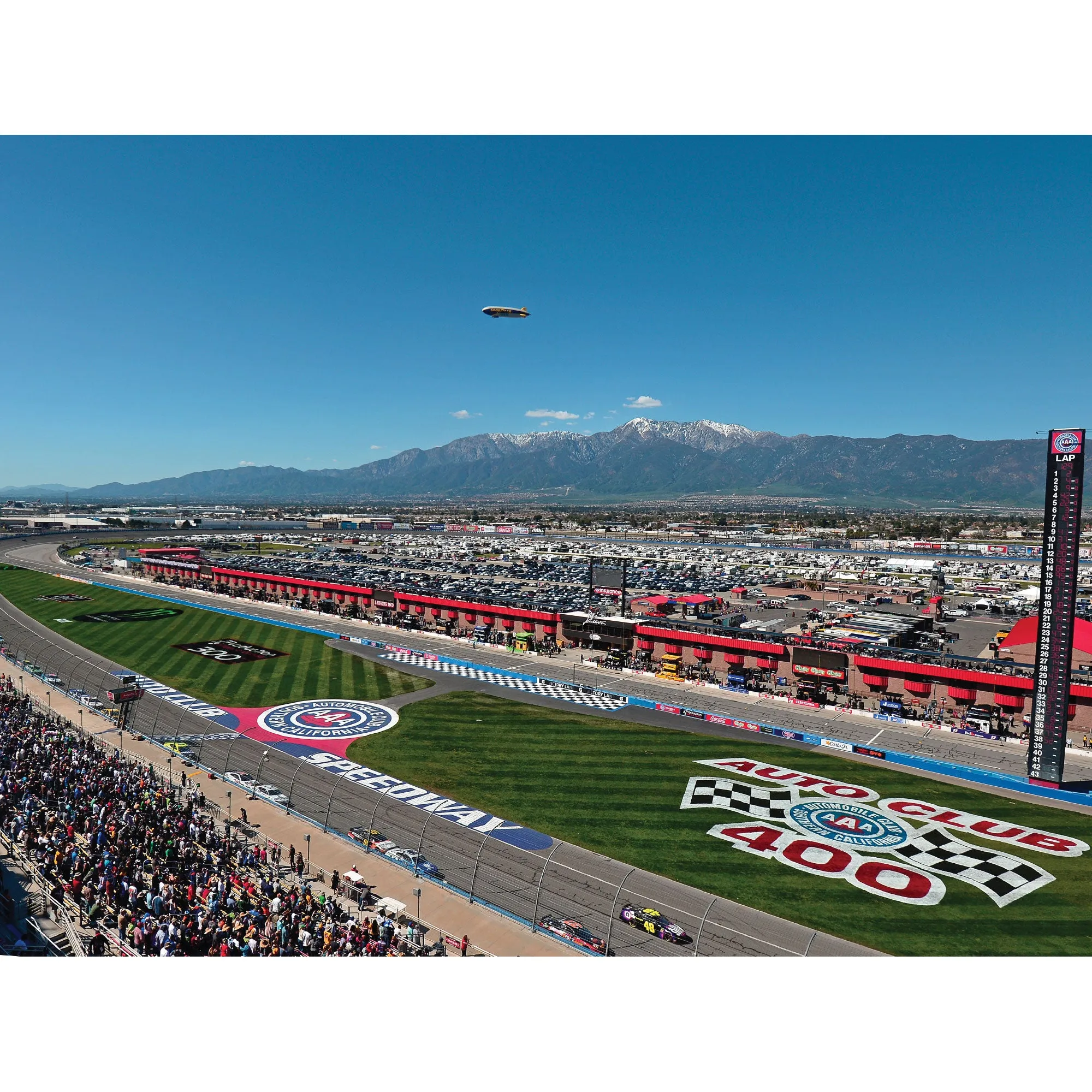 Auto Club Speedway  Wide Shot Mural        - Officially Licensed NASCAR Removable Wall   Adhesive Decal