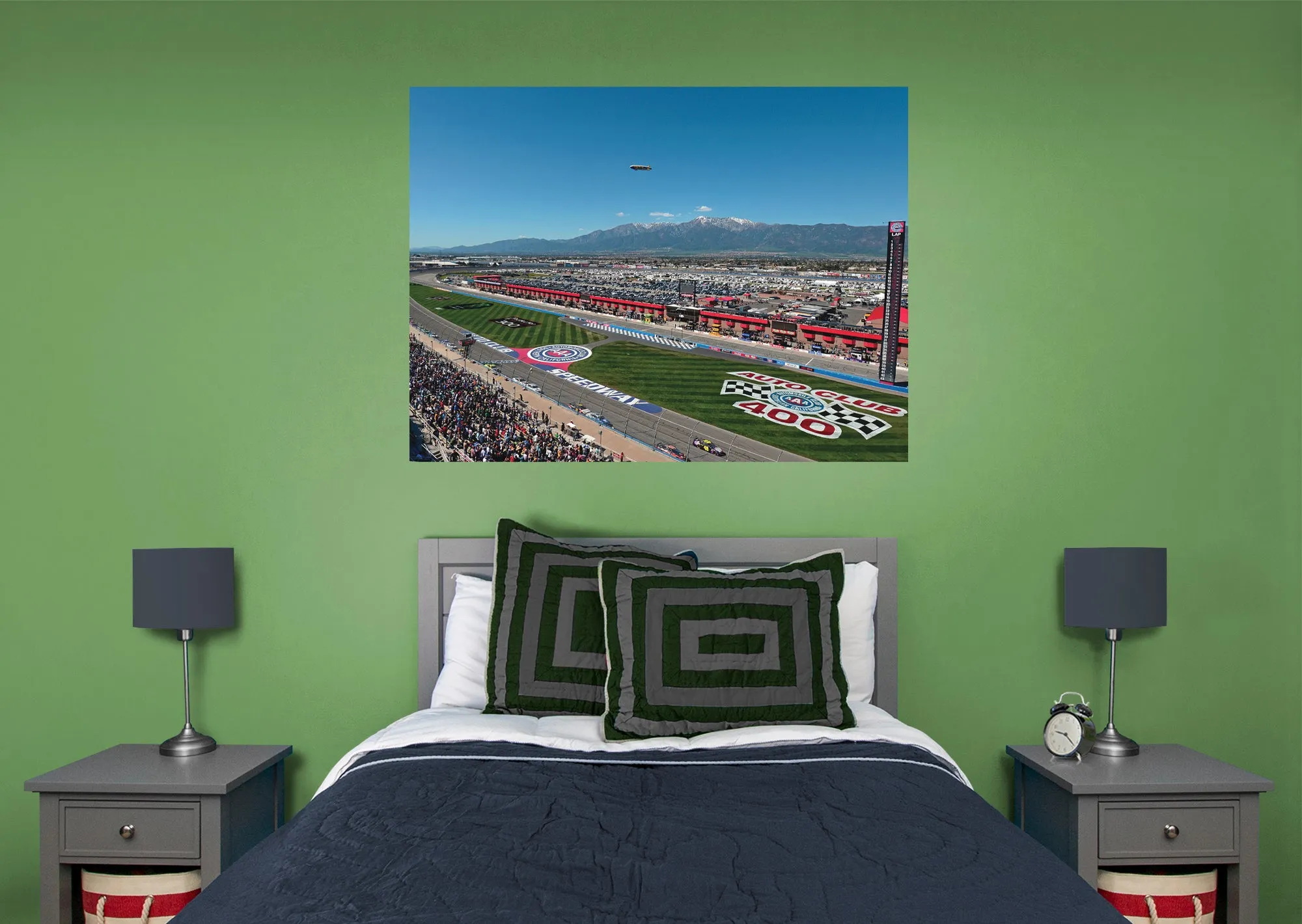 Auto Club Speedway  Wide Shot Mural        - Officially Licensed NASCAR Removable Wall   Adhesive Decal