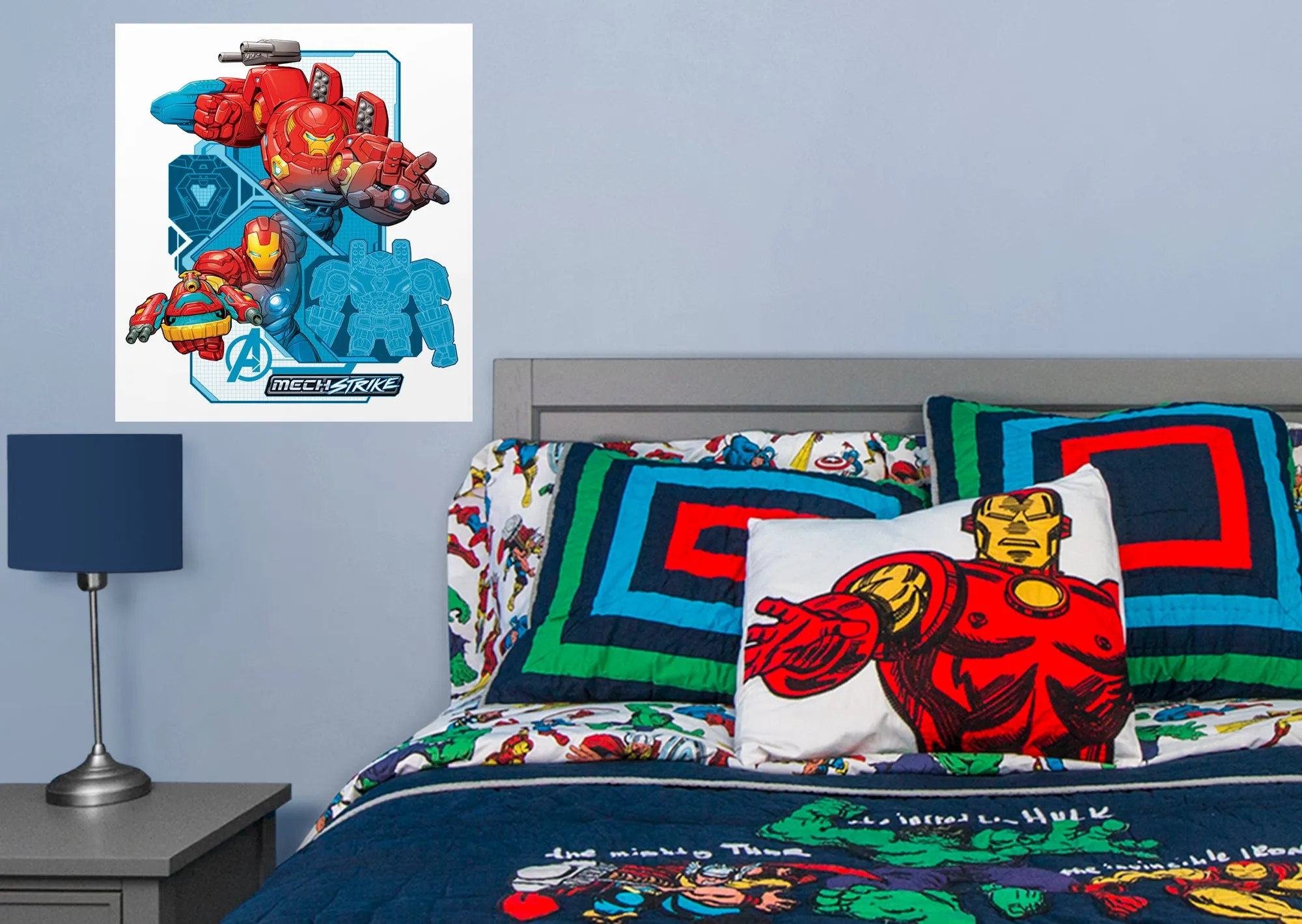 Avengers: Iron Man Blueprint Mural        - Officially Licensed Marvel Removable Wall   Adhesive Decal