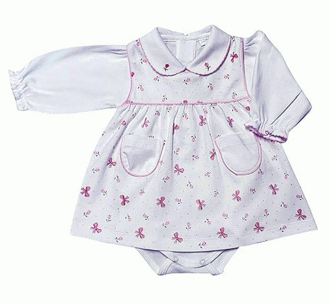 Baby Girl's Pink Bows Print Baby Girl Jumper Set