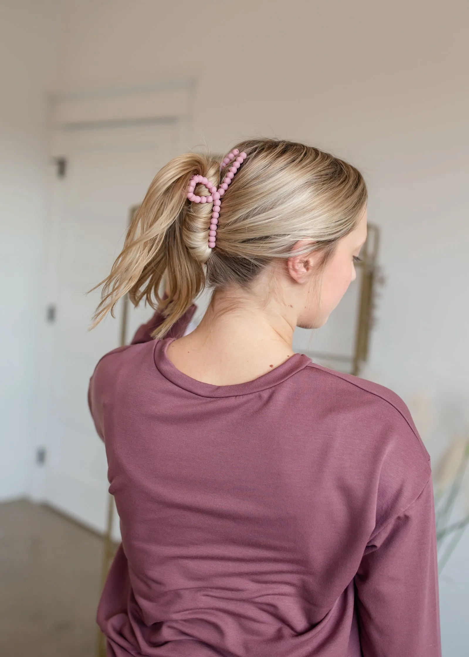 Beaded Hair Claw Clip