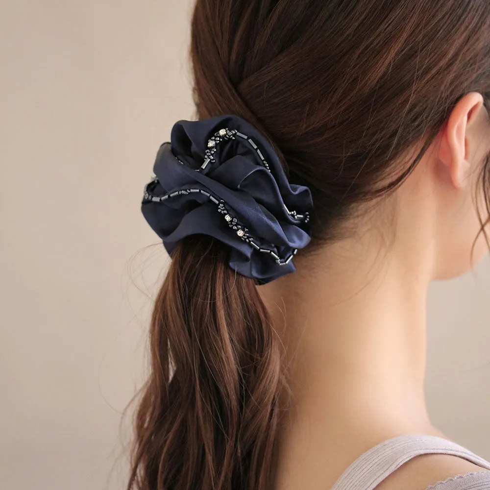 Beaded Hair Scrunchie