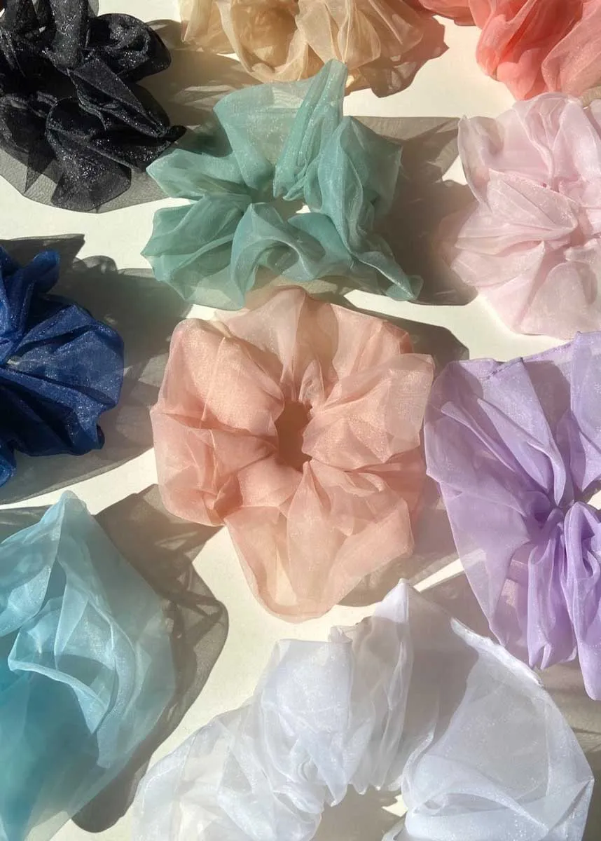 Big Ballet Organza Scrunchie - Khaki