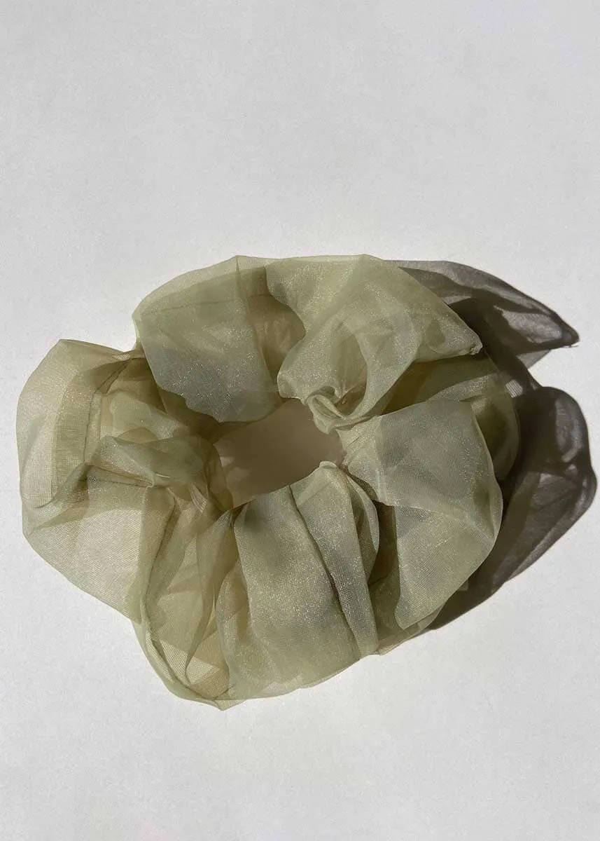 Big Ballet Organza Scrunchie - Khaki