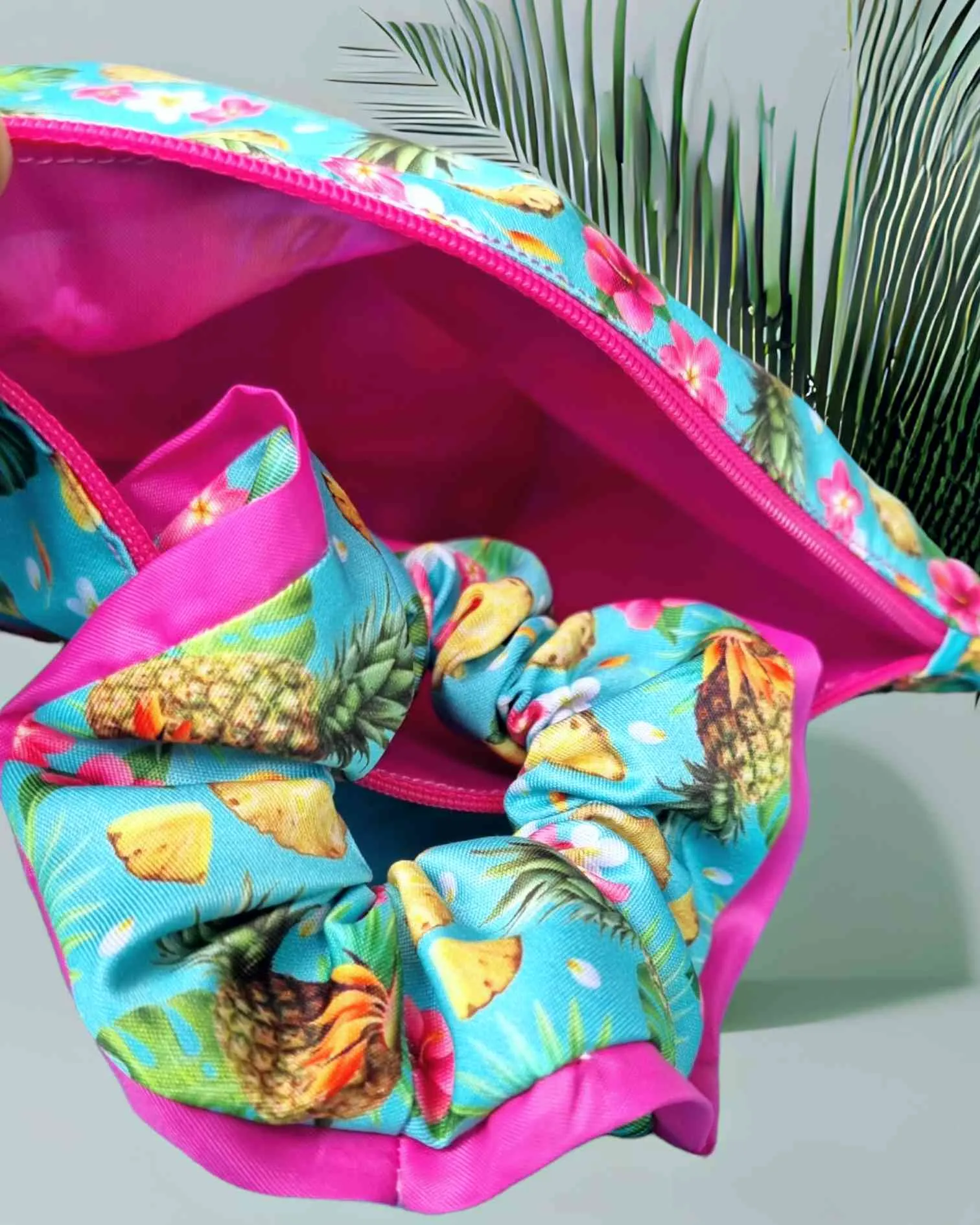 Bikini Bag & Scrunchie Set Bahamas Handmade