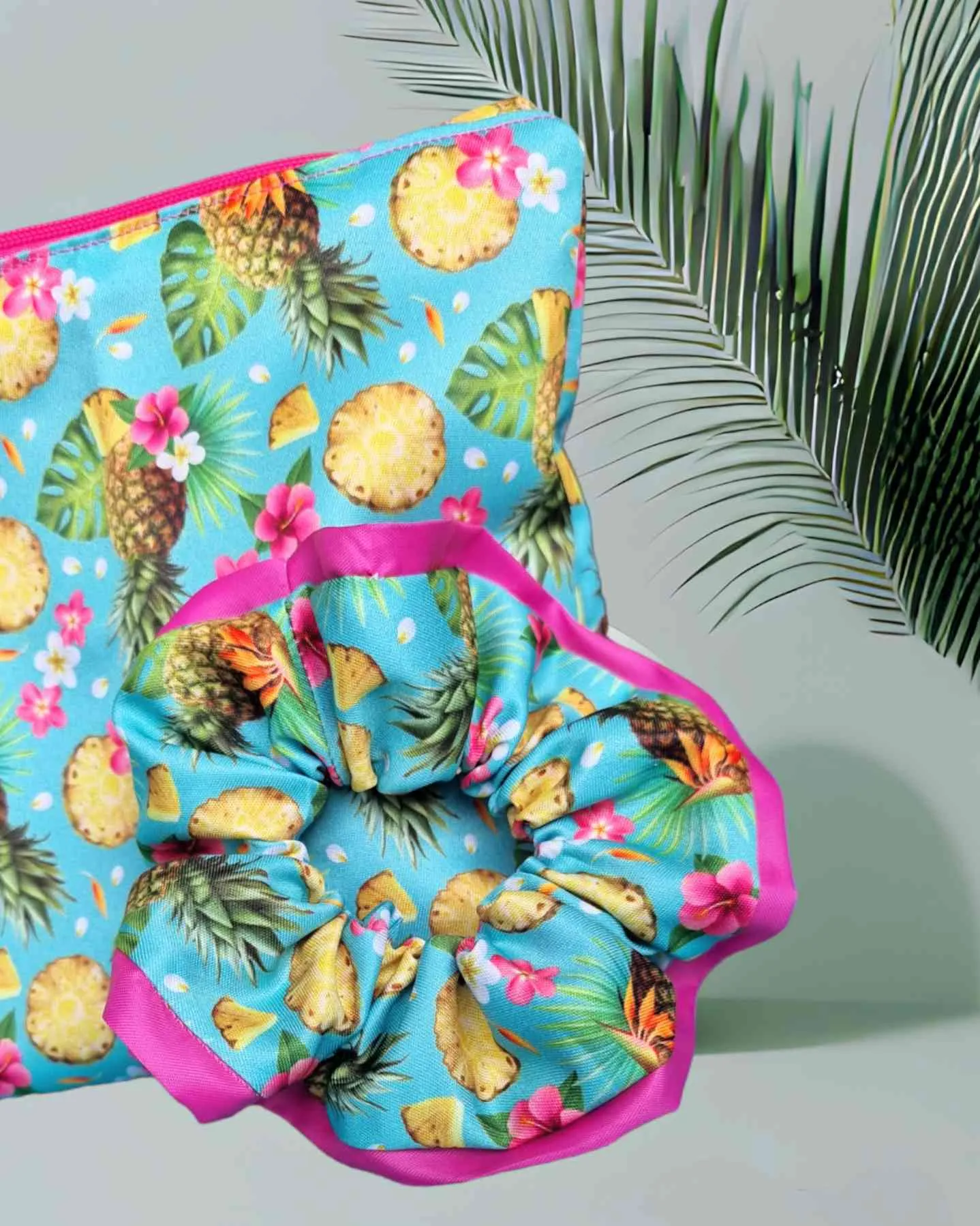 Bikini Bag & Scrunchie Set Bahamas Handmade