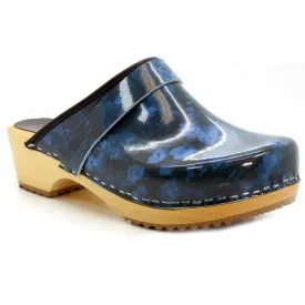 BJORK Agata Wood Open Back Leather Clogs - CLOSEOUT