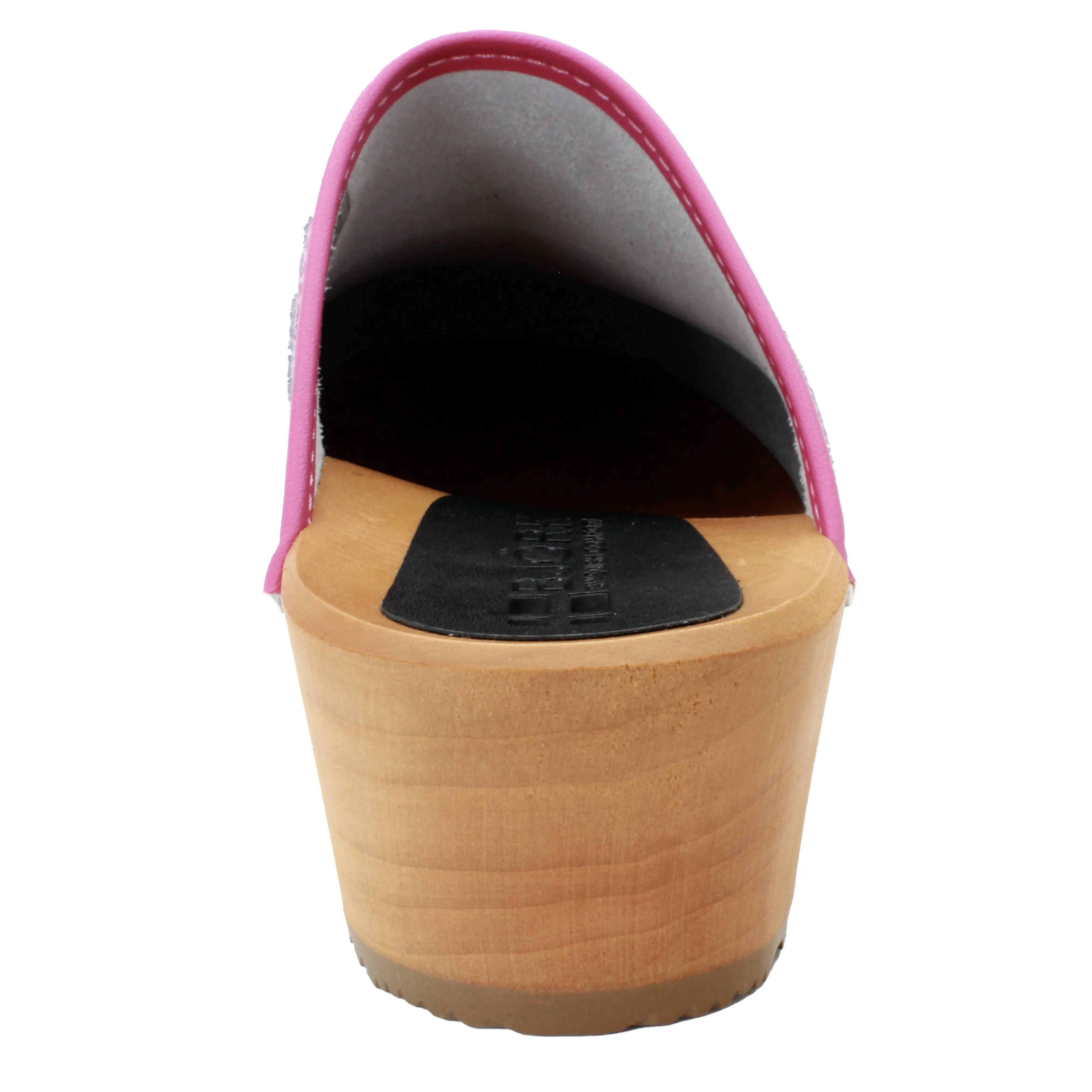 BJORK Maja Wood Splat Leather Clogs