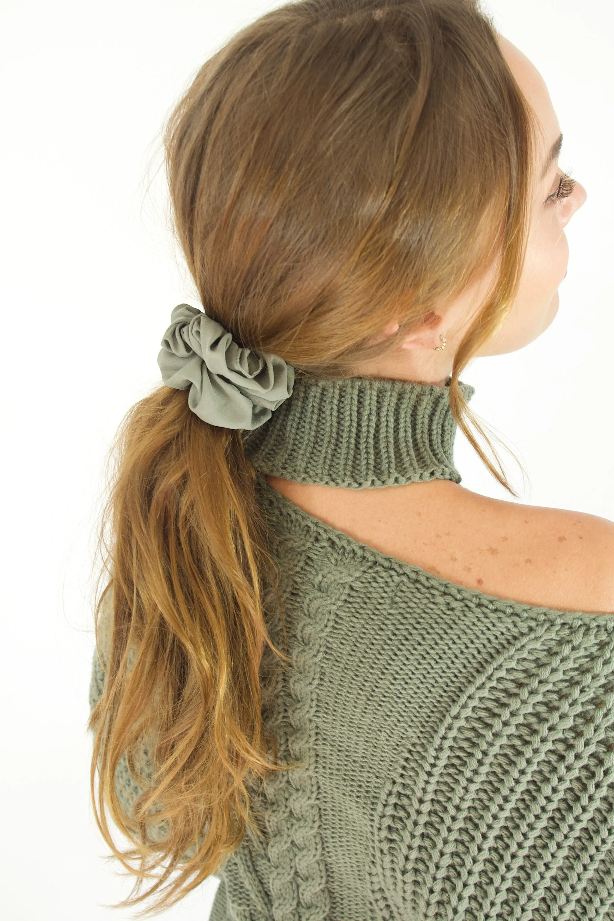 Black and Grey Snake Hair Scrunchie