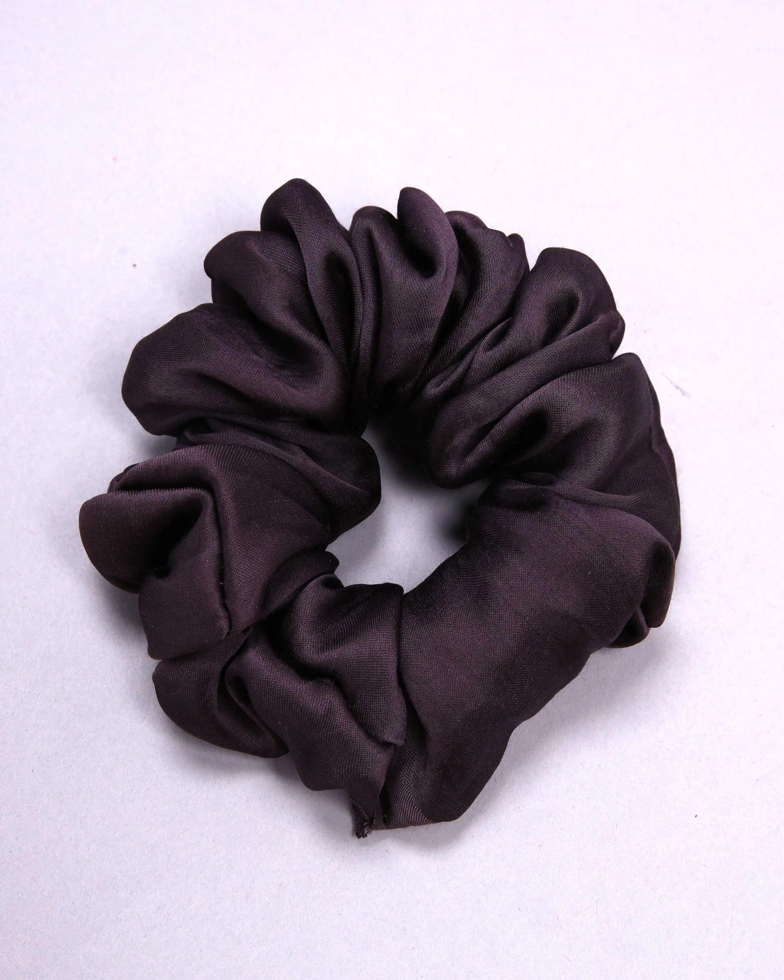 Black Beauty Satin Scrunchie