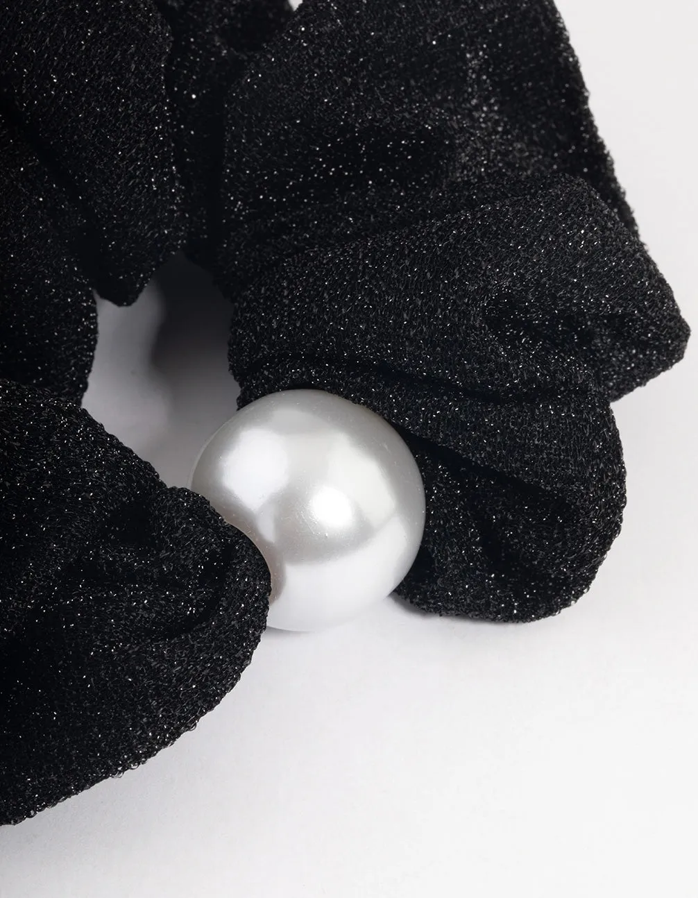 Black Fabric Hair Scrunchie