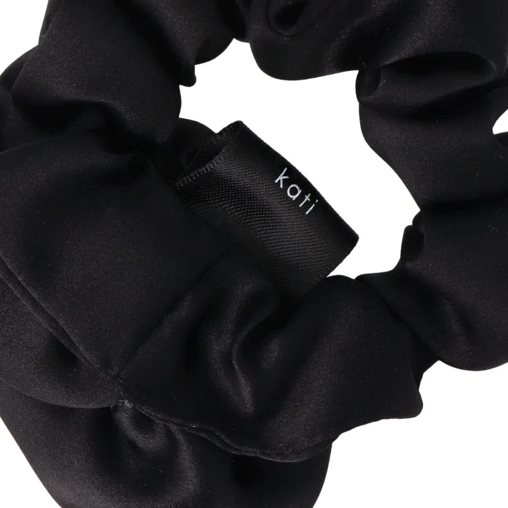 Black Ribbon Rose Scrunchie