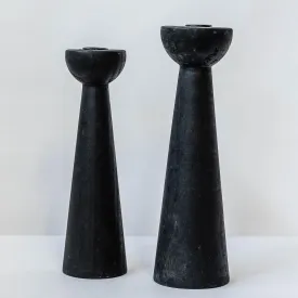 Black Wooden Candle Sticks