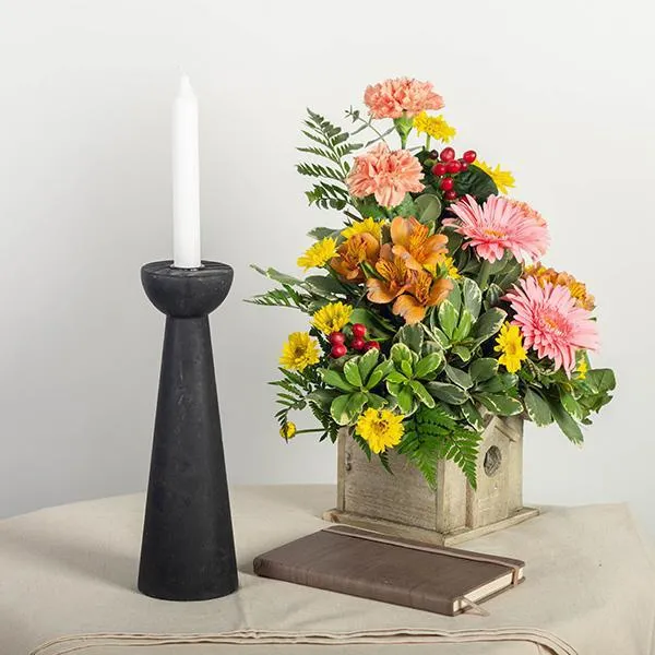 Black Wooden Candle Sticks