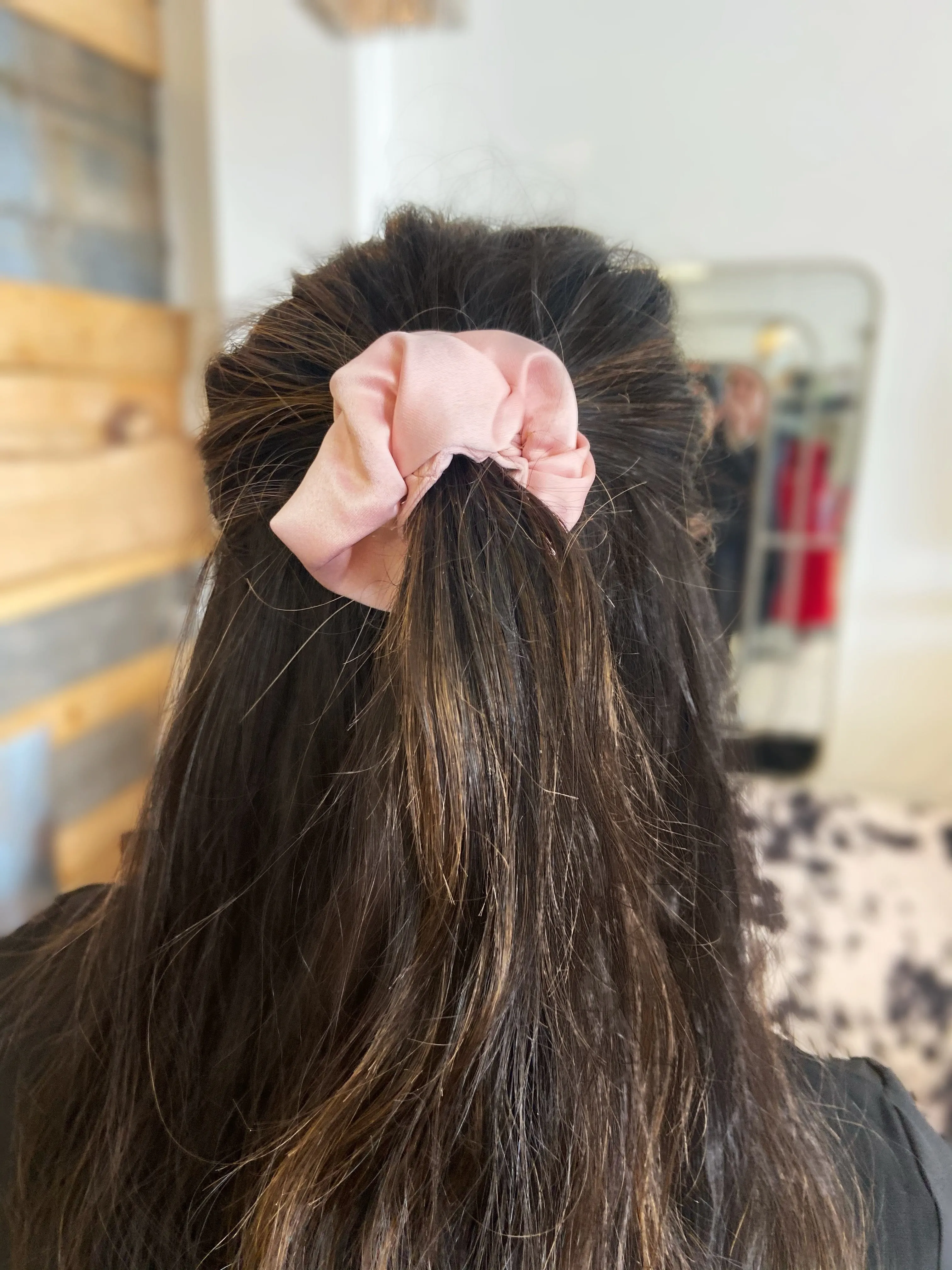 Blush Satin Scrunchie