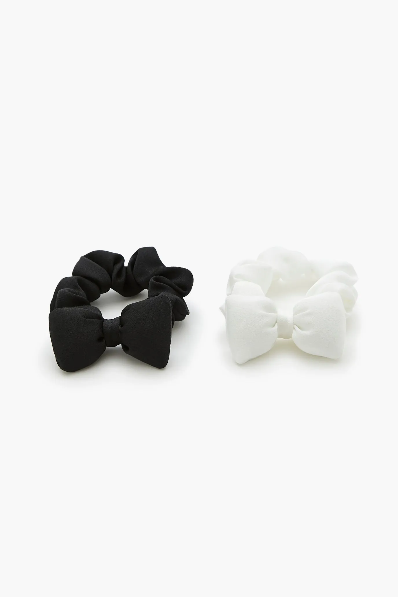 Bow Hair Scrunchie Set (2 Pcs)