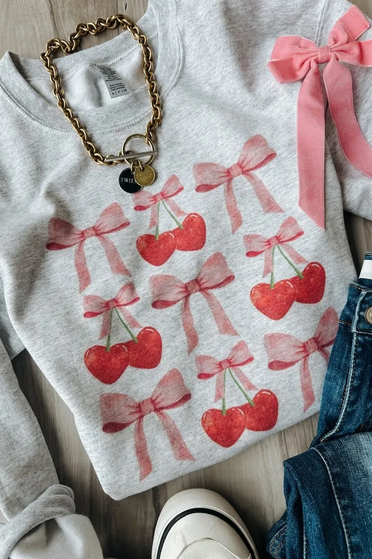 Bows & Cherries Pullover