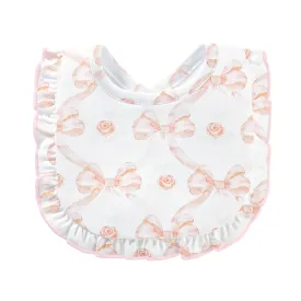 Bows and Roses Bib w/Ruffle