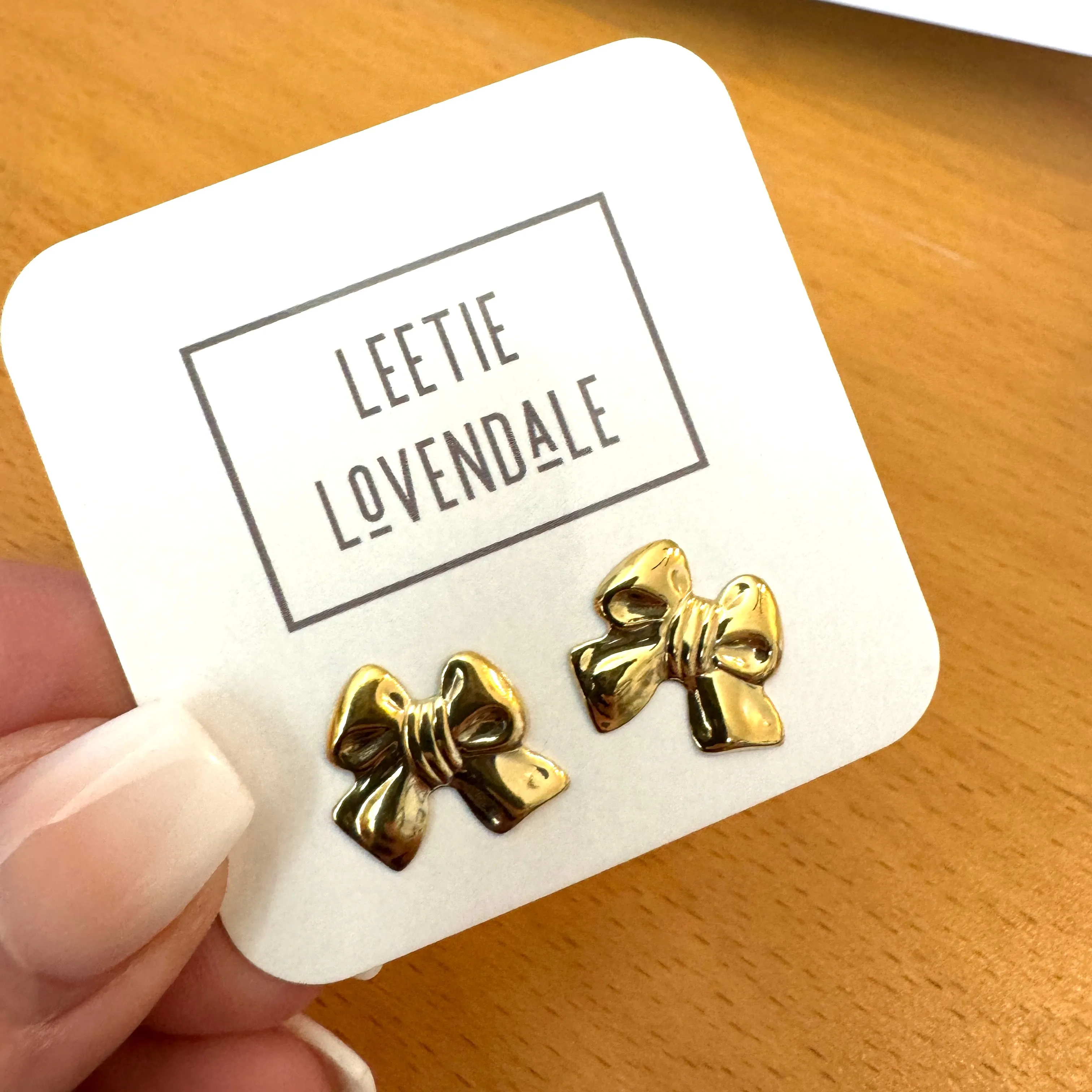 Bows Deadstock Stud Earrings