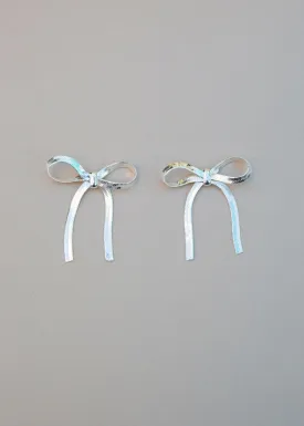 Bows Earrings - Silver