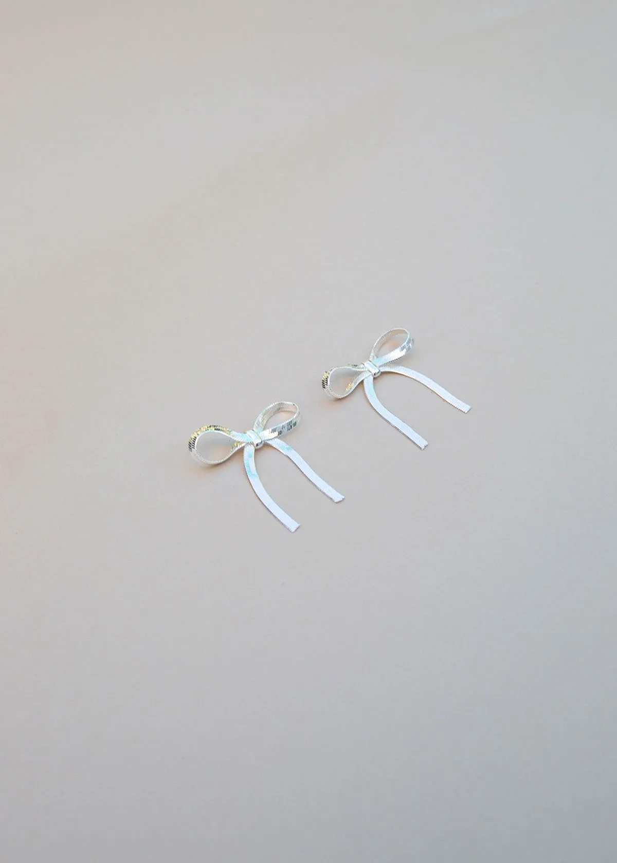 Bows Earrings - Silver