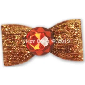 Bronzer Copper Ribbon Hair Bow