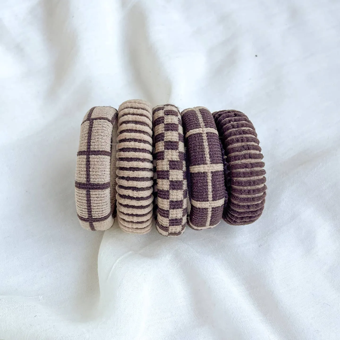 Brown & Taupe Hair Ties Set