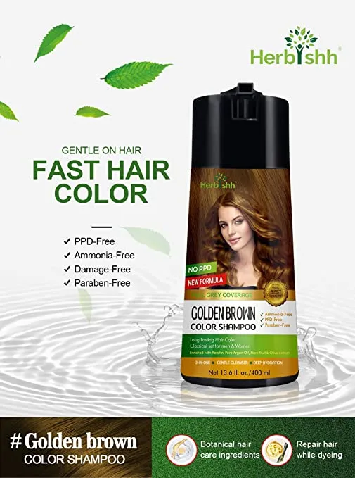 Brown Gold Herbishh Color Shampoo