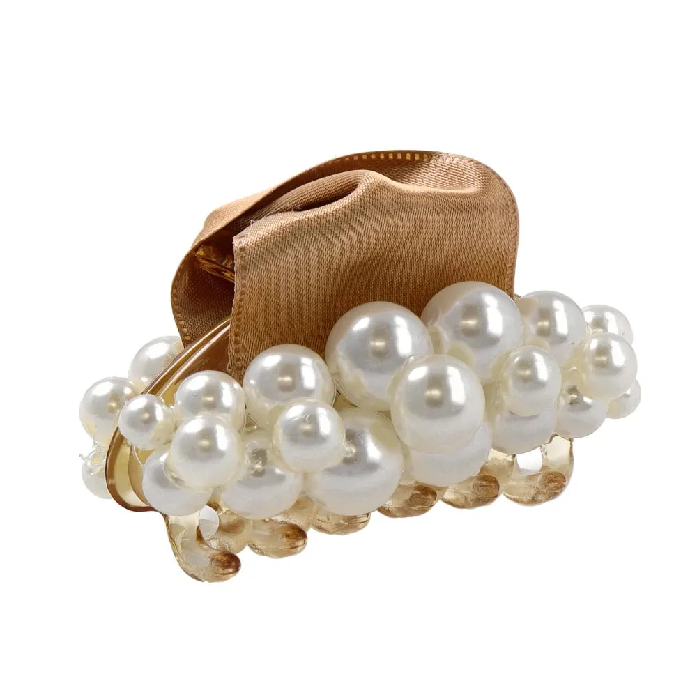 Bubble Pearl Ribbon Hair Clip