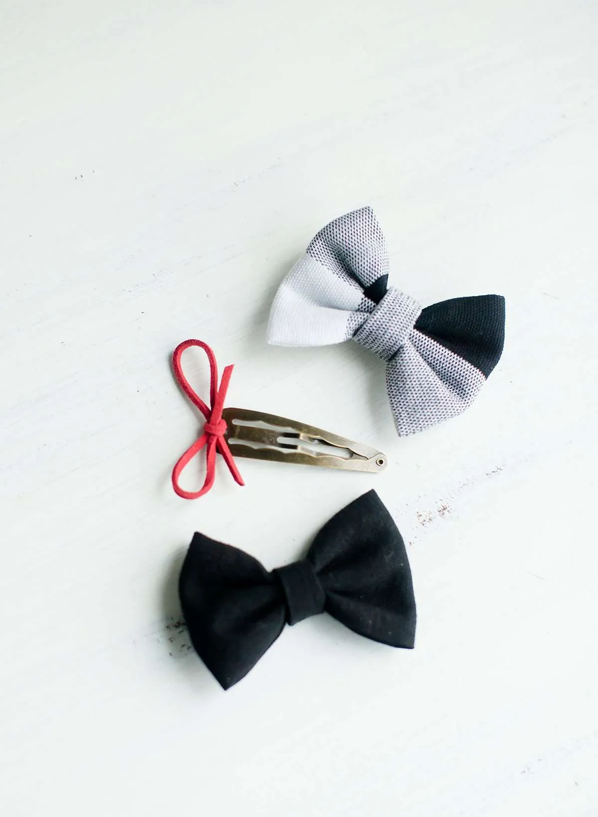 Buffalo Check Fabric Bow Set