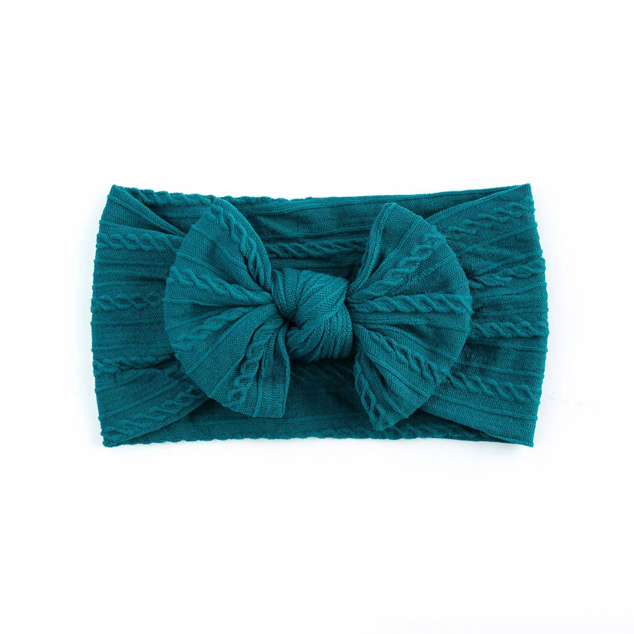 Cable Bow Headband - Peacock