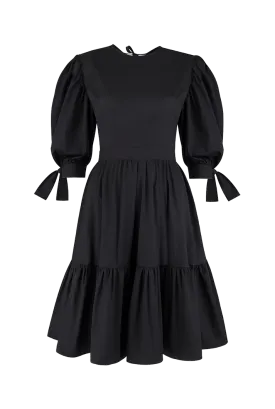 Caroline Black Cotton Dress