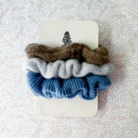 Cashmere scrunchies for dry hair | Set of 3 | Ready-To-Ship