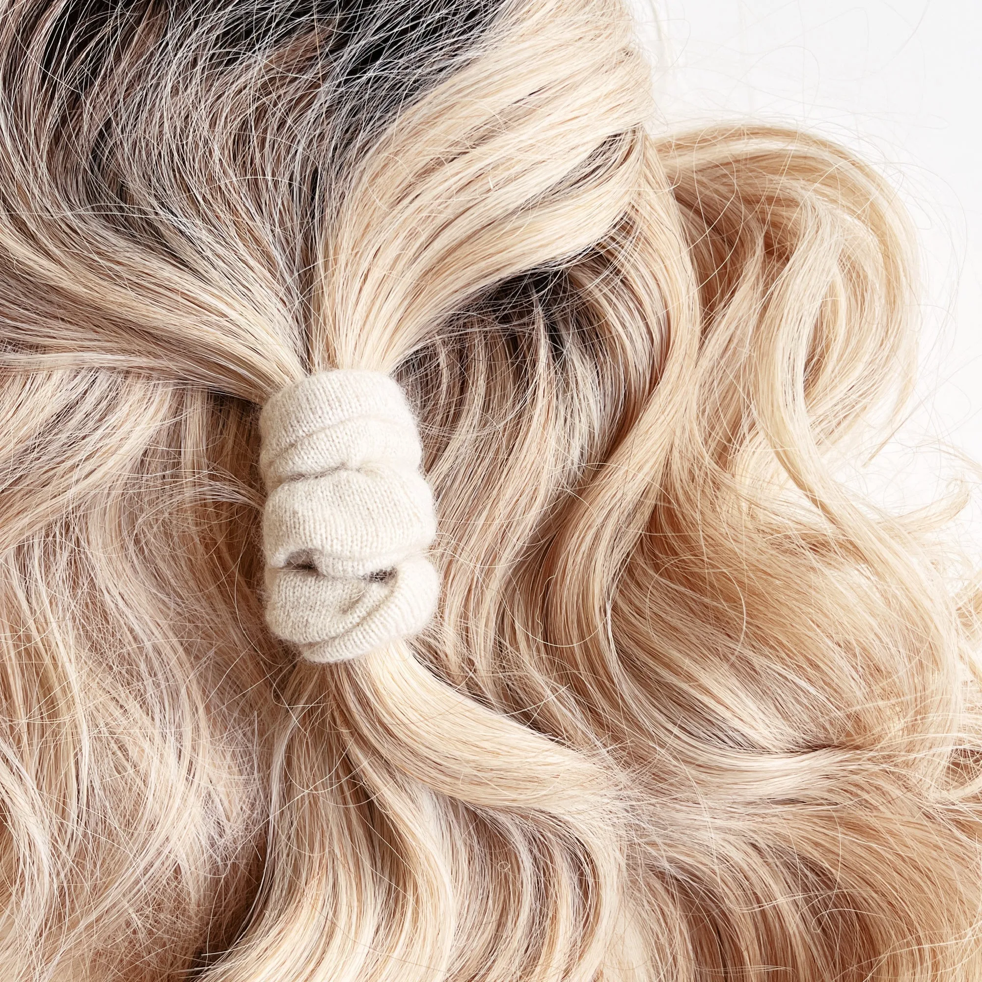 Cashmere scrunchies for dry hair | Set of 3 | Ready-To-Ship