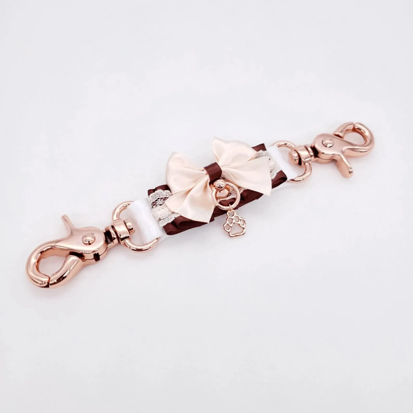 Chocolate Puppy Play Rose Gold Cuff and Connector Set