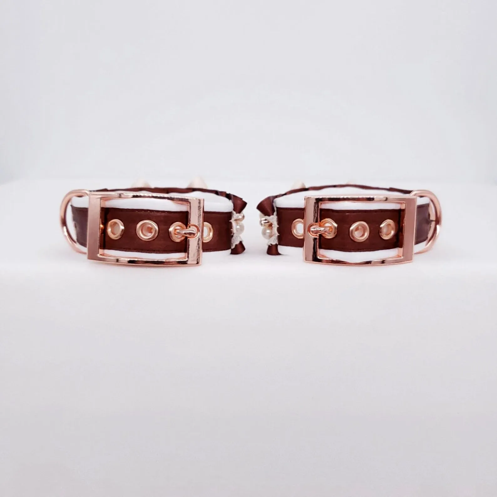 Chocolate Puppy Play Rose Gold Cuff and Connector Set